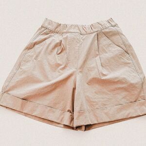 public rec khaki quick dry casual pleated pull on shorts 26